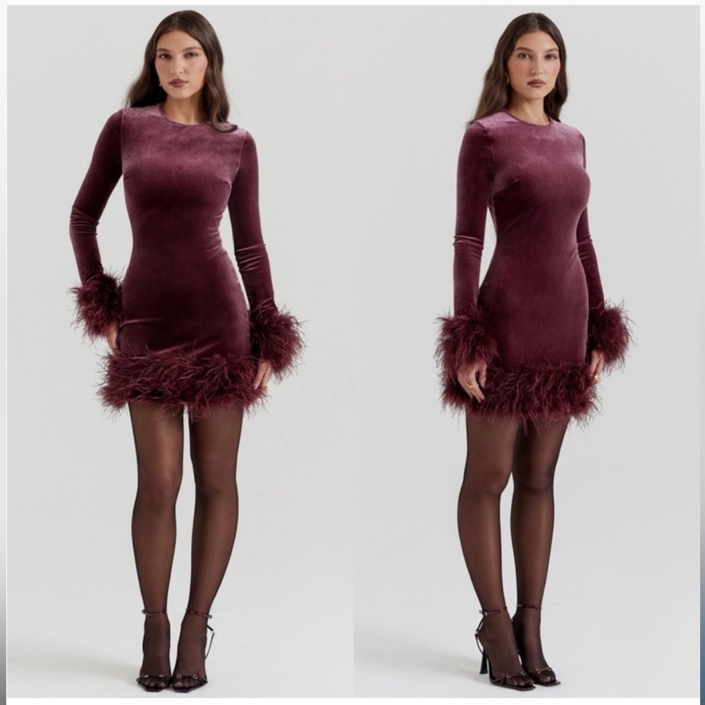 House of CB Lavinia Dress - Mulberry (Regular length)